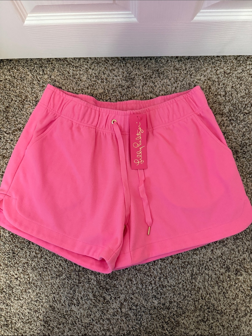 Lilly Pulitzer Bright Pink Drawstring Athletic Shorts
